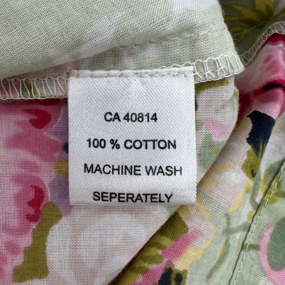 Mahogany Bridgette Green Floral Button Down Nightshirt‎ Pajama Top Small NWT - Picture 10 of 10